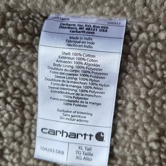 Vintage Carhartt Chore Jacket Men XL Brown Sherpa Lined Barn Work Duck Canvas - Picture 11 of 15